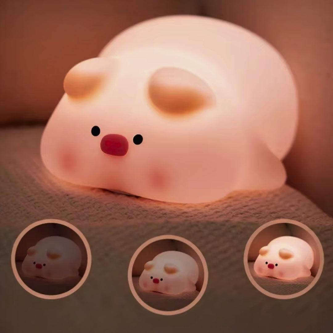 NitePet Piggy LED Night Light – Cute Silicone Lamp for Cozy Nights - NitePet