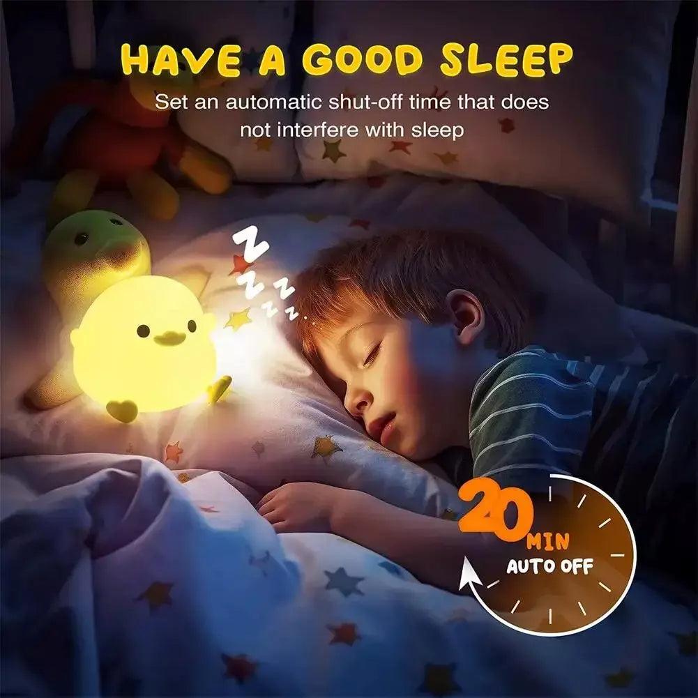 NitePet Baby Duck LED Night Light – USB Rechargeable Silicone Lamp for Kids - NitePet