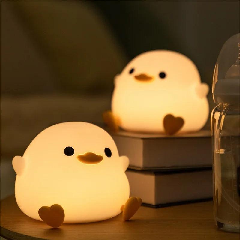 NitePet Baby Duck LED Night Light – USB Rechargeable Silicone Lamp for Kids - NitePet