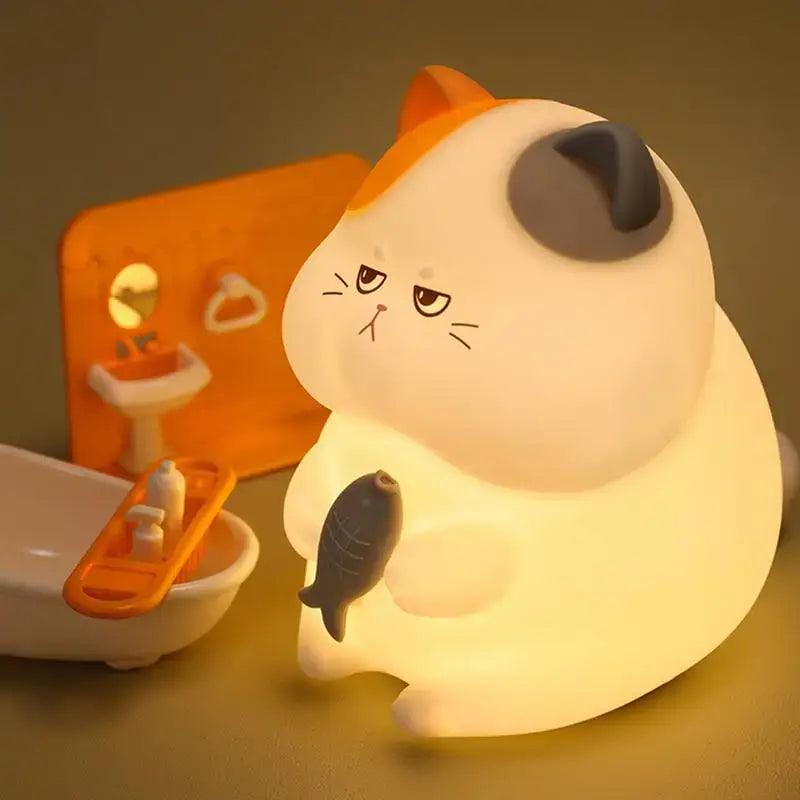 NitePet Greedy Cat Night Lamp – Cute LED Light for Kids’ Rooms - NitePet